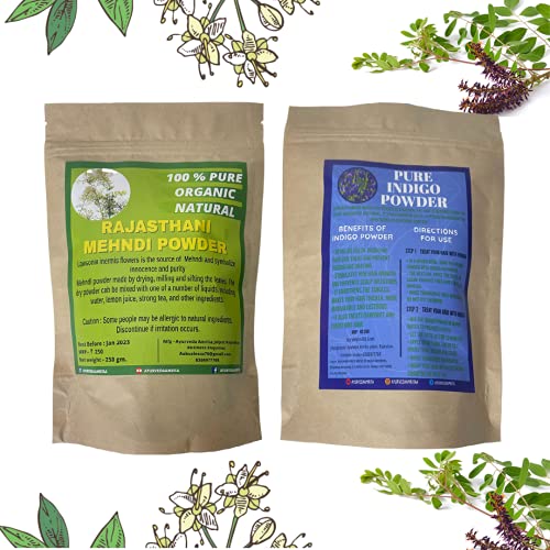 Polvo de Mehndi e Indigo Premium para Cabello 450g miniatura 1
