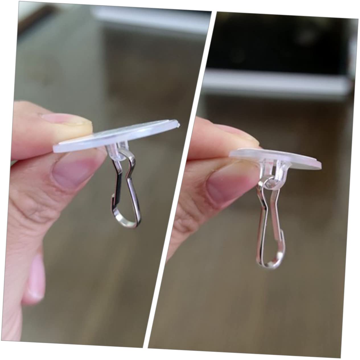 40piezas Ganchos Adhesivos De Techo Transparentes De Resistente y Duradero Para Decoraciones Techos y Paredes Sin Taladro Carga Sostenida Alta