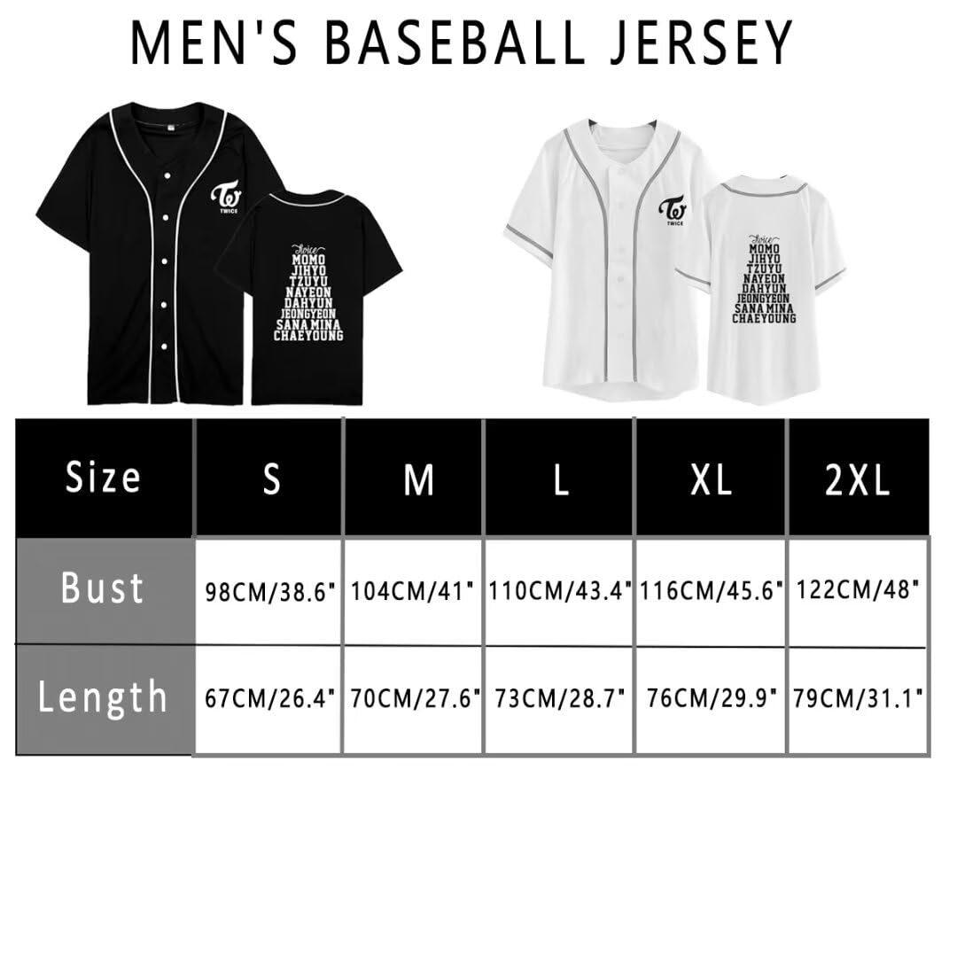 FUJUTANG Kpop Twice Baseball Jersey Tzuyu Mina Momo Sana Dahyun