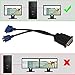 BQLZR DVI-Male DVI-I to VGA Female Monitor Video Splitter Adapter Cable for Duplicating Images,Only Divider Line Can be Used at a Time