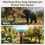 Outdoor Motion Sensor Alarm, Barking Dog Alarm with 360° Detection, Supports Voice Recording, Adjustable Volume, 120dB Motion Activated Alarm for Home, Garden, Yard, Farm – 1 Pack