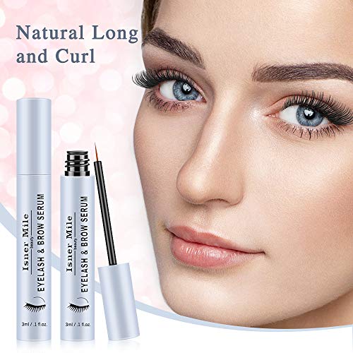 Eyelash Growth Serum, Natural Lash Boost Serum Brow Growth Enhancer for Longer, Fuller Thicker Lashes & Brows - Dermatologist Certified, 3ml