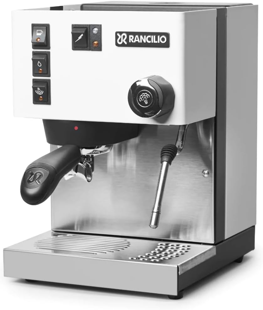 Rancilio Silvia Espresso Machine and Eureka Mignon Notte Grinder Bundle (White)