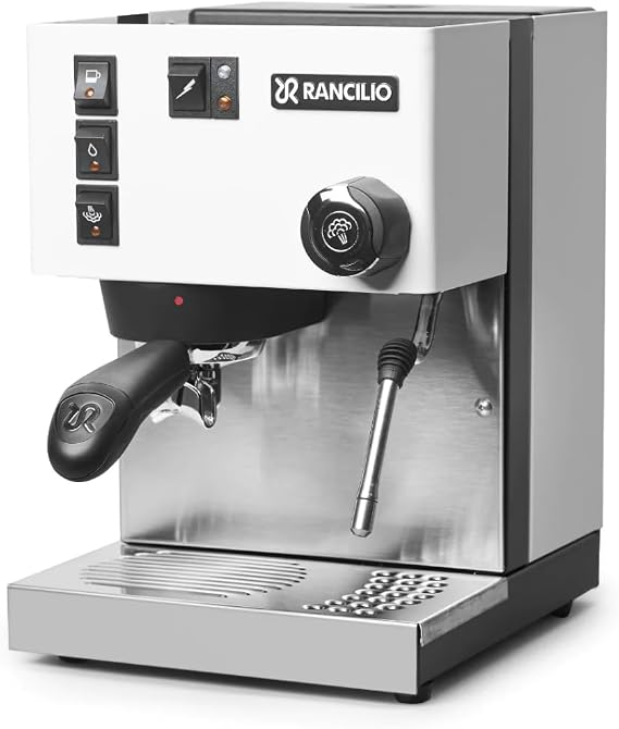 Rancilio Silvia Espresso Machine and Eureka Mignon Notte Grinder Bundle (White)