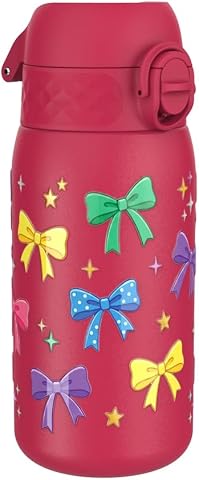 Ion8 - Paslanmaz Çelik Çocuk Suluk - Fiyonklar - 400 ml - Sızdırmaz