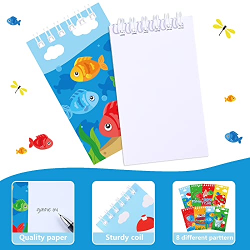 Mini carnet à spirale pêche Faccito : lot de 24 blocs-notes - 3