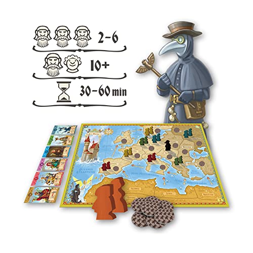 Image of Rattus Board Game (Big Box Edition) - The Black Death Strategy Game with Expansions! Family Game for Kids & Adults, Ages 10+, 2-6 Players, 30-60 Minute Playtime, Made by Z-Man Games