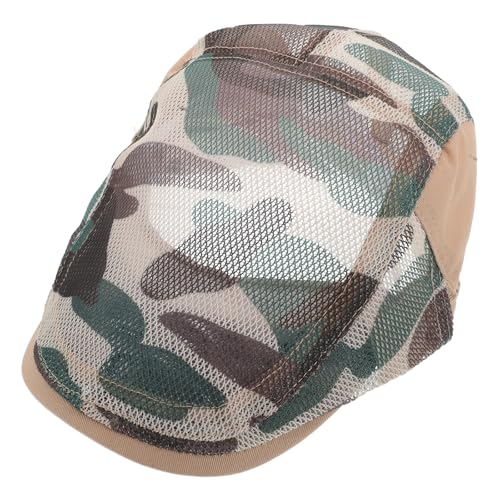 NIYANGLE Gorra de Malla para Taxista: Boina Fina con ala Curva para protegerse del Sol. Gorra de Vendedor de periódicos con Estampado de Camuflaje para Conducir, Hacer Senderismo y jardinería.