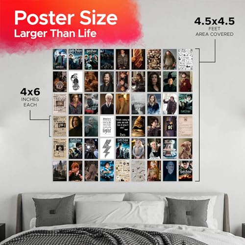 Image of CodersParadise Harry Movie Aesthetic Wall Collage Kit - 54 PCS Vintage Movie Themed Posters (4x6 Inch) | Premium Cardstock Wall Art for Bedroom, Dorm & Study | Glue Dots Included