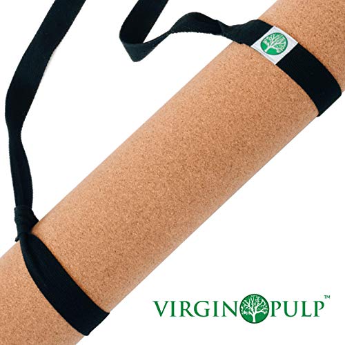Virgin Pulp Best Cork Yoga Mat|Longer, Thicker & Wider|Natural Eco Rubber Non Toxic|Quality
