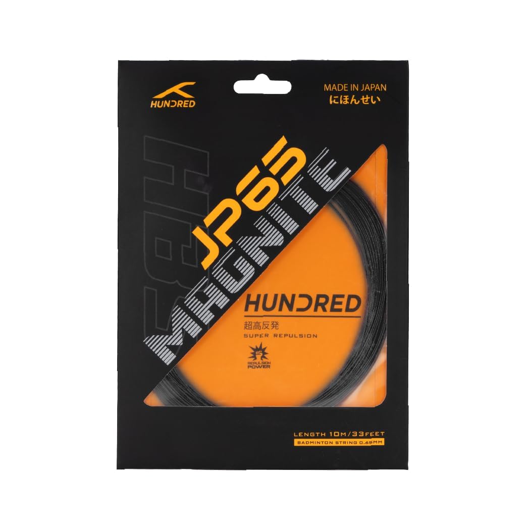 Hundred JP65 Magnite Badminton String | 0.65 mm | 10 Meters (Graphite Black)