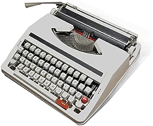 Máquina de escribir manual, máquina de escribir portátil vintage con cinta roja y negra, fácil de usar para escribir cartas, oficina, hogar