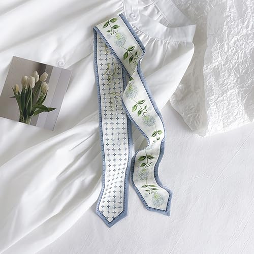 WENLOOY 4 Pack Leopard Purse Scarf Bags for Women Handbag Scarfs Band Lightweight Skinny Hair Neck Accessories Fashion Gifts3