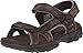 Skechers USA Men's Gander ALEC Flat Sandal, Brown/Black, 9 M US