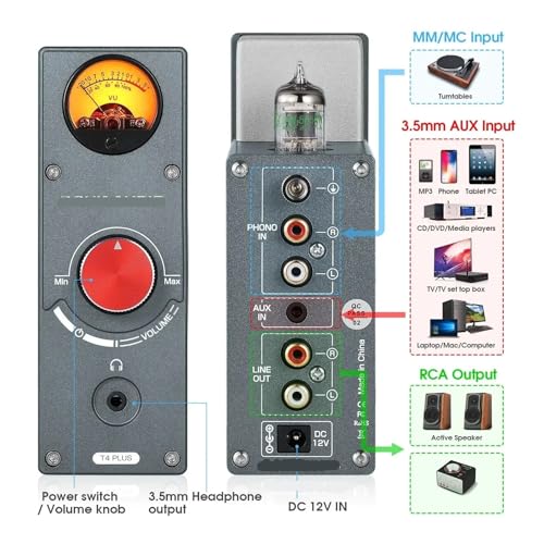 Préamplificateur audio stéréo à lampes 5654 réduction de souffle hifi