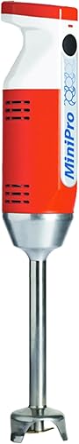 Dynamic MiniPro MX070.02 Batidora de inmersión de 4 cuartos de galón con motor de velocidad variable, 230 V, color rojo