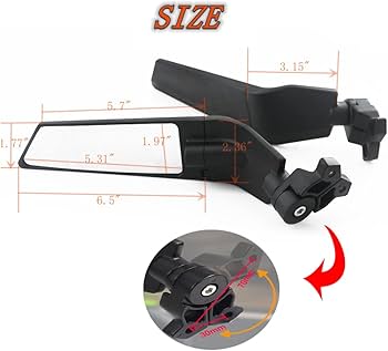 Amazon.com: Motorcycle Mirrors Adjustable Aluminum Rotating