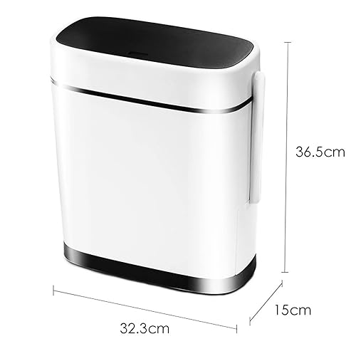 Miniatura 4 de ZELKON Trash Can Bedroom Waste Bin Trash Can for Bathroom Toliet Brush Kitchen Bucket Garbage Bin Trash Dustbin Trash Can Lid Touch Press Open