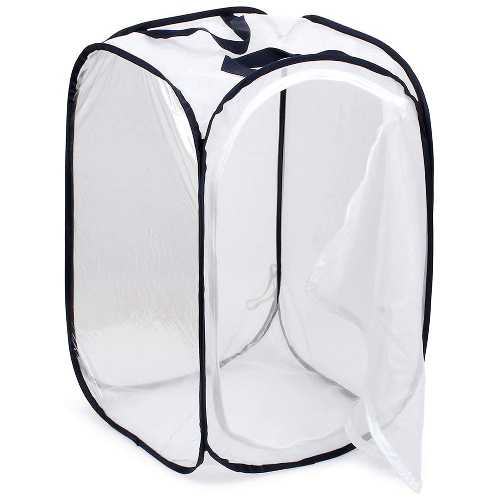 Insecte et Papillon Habitat Net Terrarium Pop up Pliable Blanc Kids Butterfly Net Cage avec poignées 40 * 60 cm