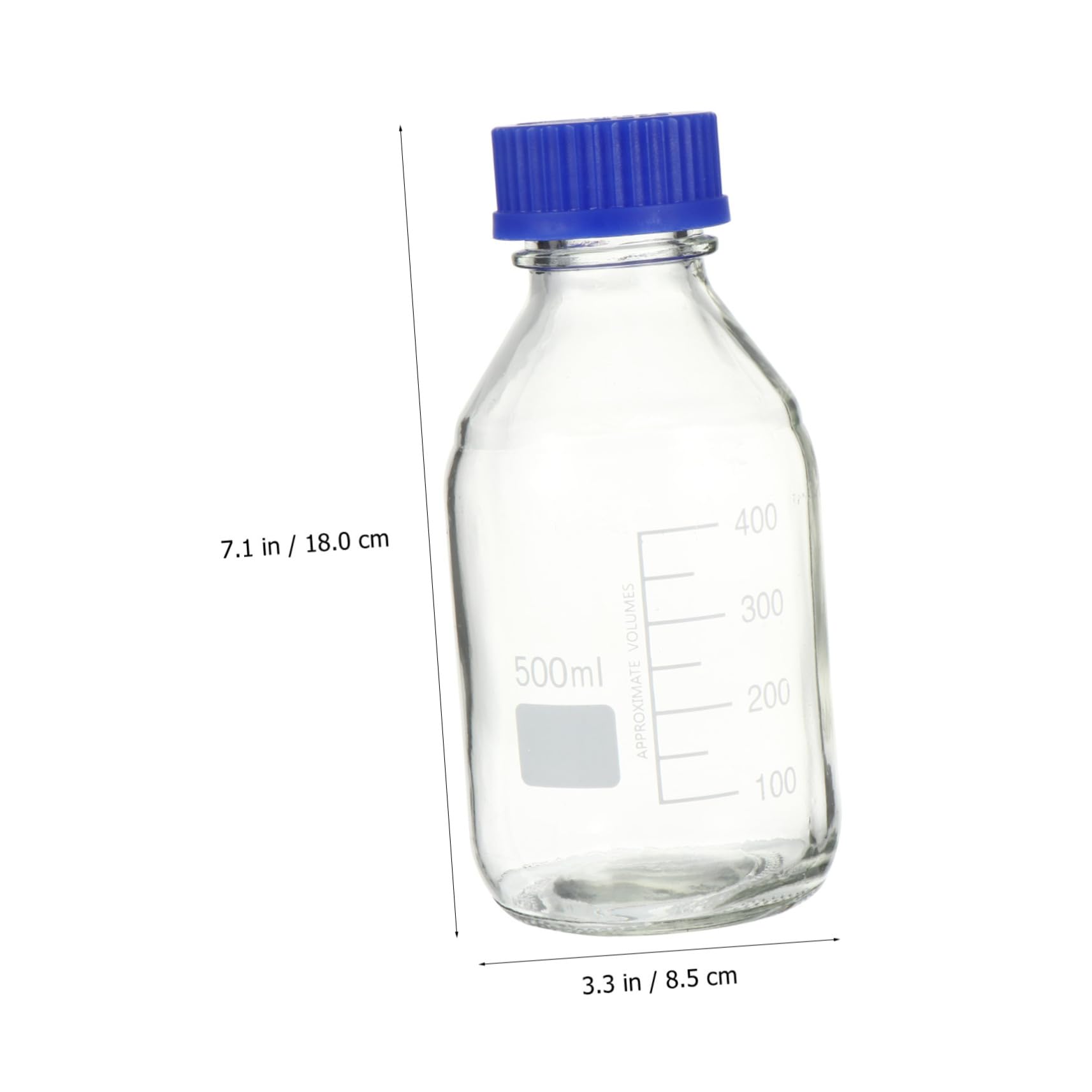2piezas Botella Reactivo Químico Vidrio Sellado Laboratorio Material Duradero Clara Almacenamiento Fácil