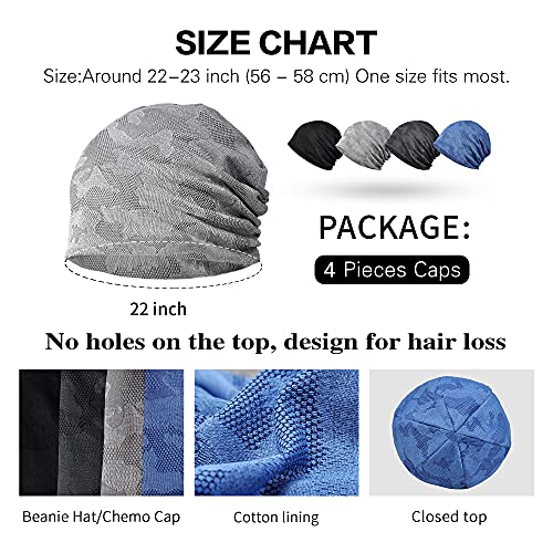 Image of Ababalaya Women's Kinds of Lace /Floral /Print /Cotton Chemo Cap Hair Loss Beanie Nightcap Pack