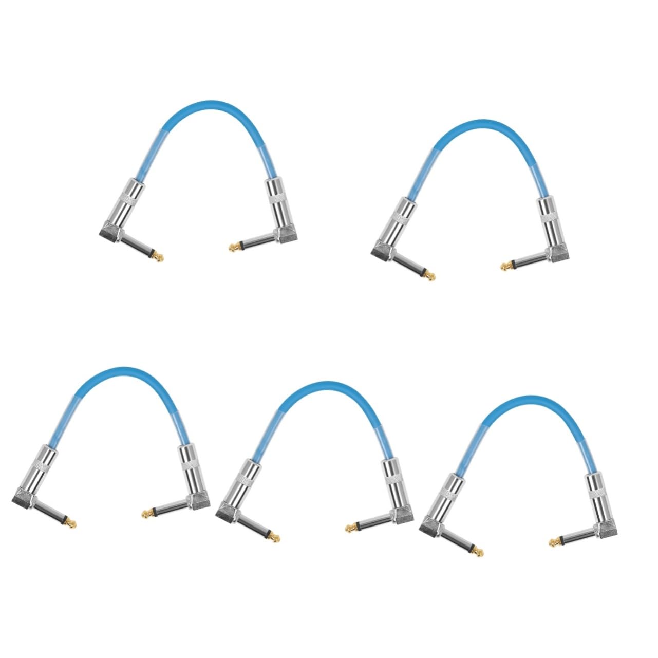Abaodam 5stücke Guitar Pedal Kabel Effector Verbindungskabel Metallstecker Geräuschreduzierend Für Effektpedale Praktisch Und Tragbar