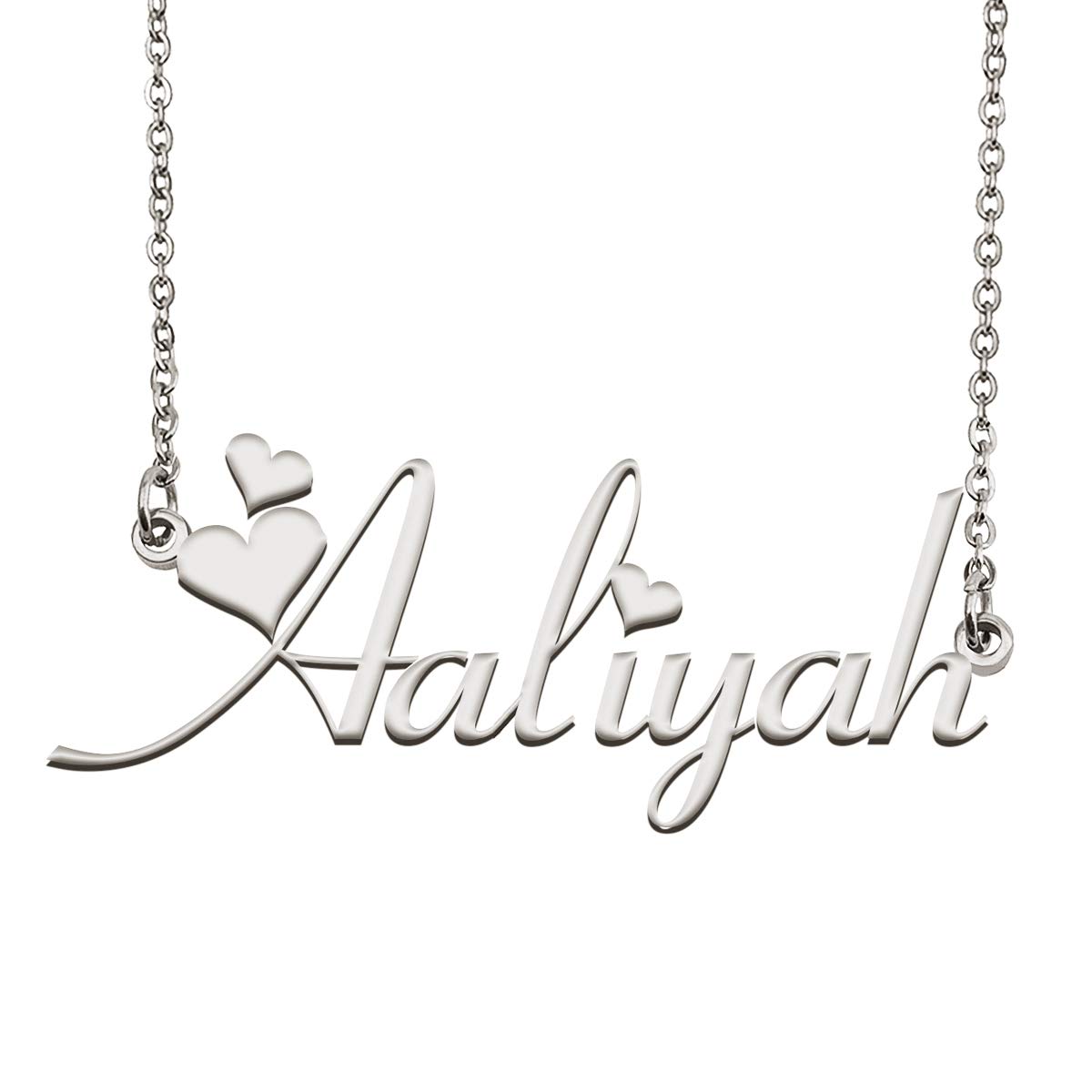 Aoloshow Personalized Name Necklace Bracelet Custom Made Any Names Stainless Steel Jewelry for Womens Moms