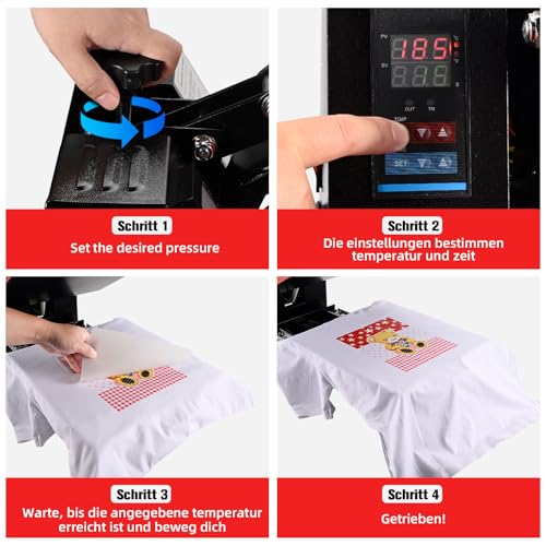 ColorSub Digitale Sublimationsmaschine, 38 x 38 cm (15 'x 15'), Hitzepresse，Gleit-Thermopresse, geeignet für T-Shirts, Taschen, Kissen, Puzzles, Kleidung,HTV-Vinyl-Projekte 1600 W