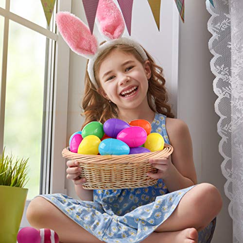 Newbea 12 Pcs Jumbo Easter Eggs, Fillable Plastic Easter Eggs Bright Color For Easter Hunt Party Supplies, Large Enough To Fill Toys, Candy And Stuffed Animals(6 Inch) #TOP5