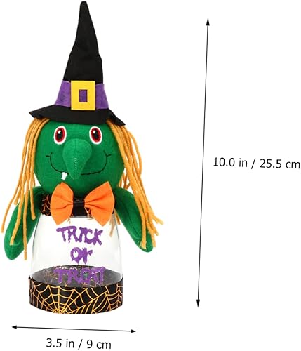 Miniatura 7 de UPKOCH Tarro de caramelo de Halloween transparente para tartas, contenedor de galletas, decoración de mostrador, soporte de plástico para fiestas,