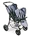 Bayer Chic 2000-Tandem-Buggy Twinny-Cochecito Doble para muñecas de hasta 50 cm, Color Azul (691-50)