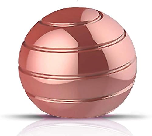 KKPOT Juguete de escritorio cinético, bola giratoria de metal con ilusión óptica, juguete giratorio para aliviar el estrés ejecutivo de oficina para
