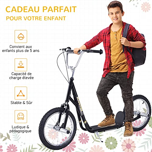 HOMCOM Premium Monopattino Scooter a rotelle 16