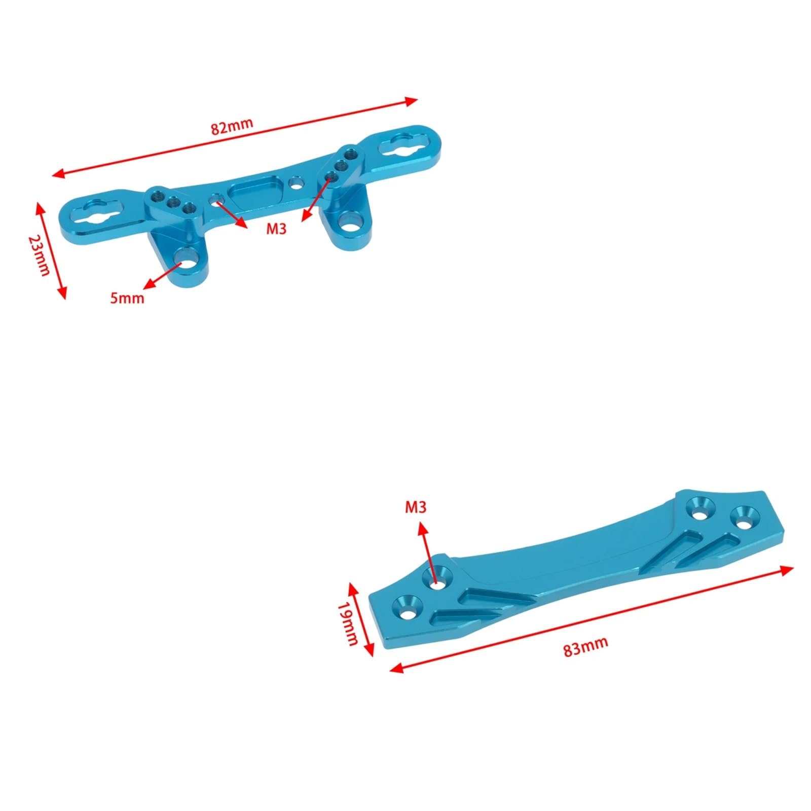 para Tamiya para TT02 1/10 Brazos Suspensión Modificación Metal Kit Accesorios Dirección Piezas Mejora Coche RC Piezas