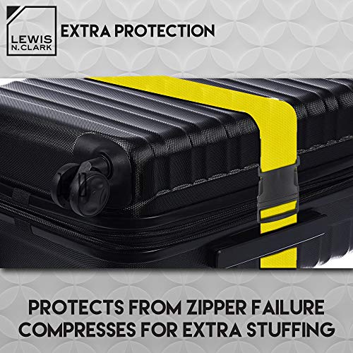 Lewis N. Clark Add A Bag Adjustable Tie Down Straps For Luggage Security, Neon Yellow, One Size #TOP2