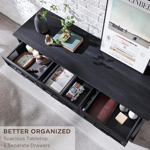 Farmhouse-7-Drawer-Dresser-52-Wide-Chest-of-Drawers-for-Bedroom-Modern-Dresser-TV-Stand-with-Large-Metal-Handle-Wood-Drawer-Organizer-for-Living-Room-Hallway-Closet-Black Farmhouse 7 Drawer Dresser 52 Wide Chest of Drawers for Bedroom Modern Dresser TV Stand with Large Metal Handle Wood Drawer Organizer for Living Room Hallway Closet Black