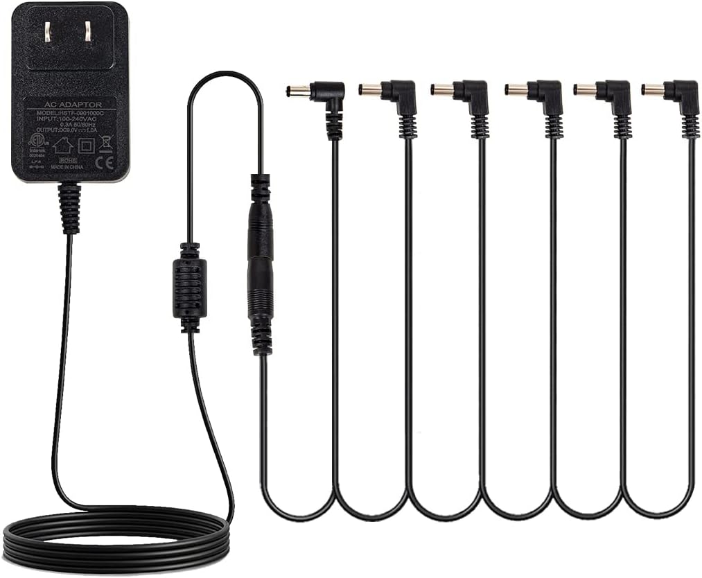 STRICH Guitar Pedal Power Supply Adapter 9V DC 1A Tip