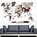 3D Wood World Map - Large Wall Art, Map of the World, Wooden Map, Kithcen & Home Decor. Housewarming Gift - Wood Art, Wooden Travel Map with Rivers & Ocean Names | Urban (Large)
