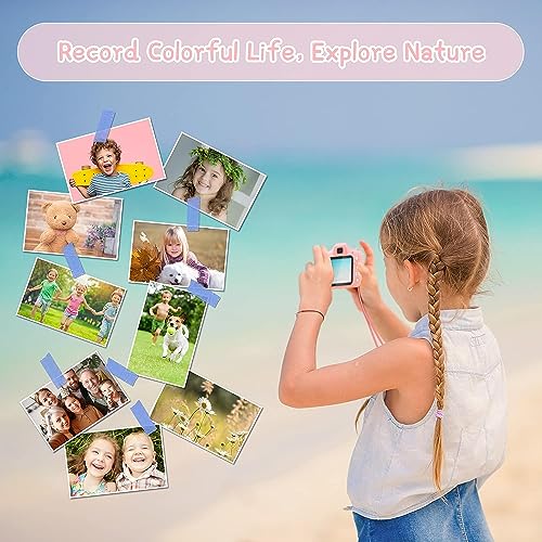 CADDLE & TOES Kids Camera for Girls Boys, Kids Selfie Camera Toy 13MP 1080P HD Digital Video Camera for Toddler, Christmas Birthday Gifts for 4+ to 15 Years Old Children (Multicolor) (Pink) 5 51GRK0eRvEL
