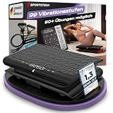 Sportstech Vibrationsplatte für Zuhause | Abnehmen, Fettverbrennung & Muskelaufbau | Oszillation, 99 Intensitätsstufen, Bluetooth-Fernbedienung | leiser Motor bis 120 kg | Trainingsbänder | sVibe Lite