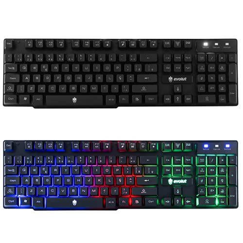 Teclado Semi Mecânico Gamer Multimídia Led Rgb Qwerty Antighosting Usb Pc Notebook Mac Xbox Series X