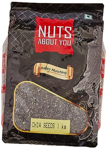 Image of Nuts About You CHIA Seeds, 1 kg | Raw | Premium | 100% Natural | Diet Food (Pack of 2)