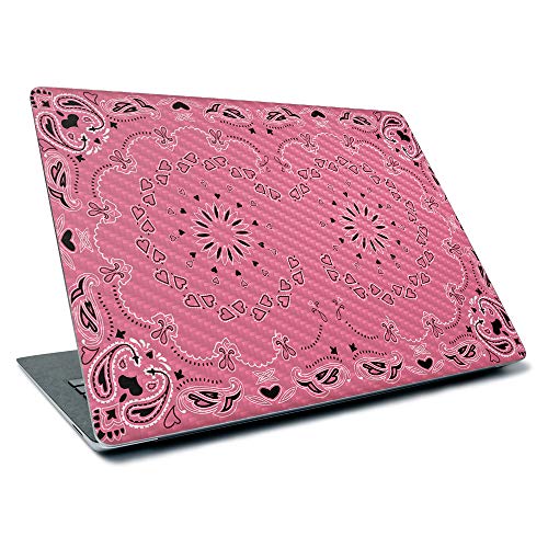 Image of MightySkins Carbon Fiber Skin for Microsoft Surface Laptop 3 13.5 inch (2019) - Pink Bandana,Textured Carbon Fiber Finish,Easy to Apply, Remove, and Change Styles,
