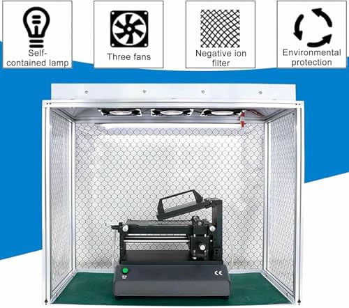 Campana de Flujo laminar Vertical con Filtro de Ventilador y filtros HEPA para reparación de teléfonos y Laboratorio. Mesa de Trabajo a Prueba de Polvo con iluminación LED. (220V)