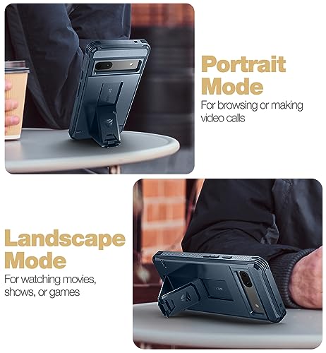 Coque Google Pixel 7A coque renforcée antichoc double cadre avec support - 4