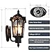 Sucolite Outdoor Wall Light Fixtures Wall Mounted, Exterior Waterproof Porch Lights Wall Lanterns, Outside Wall Sconces with Water Ripple Glass for House Front Door Garage, Retro Vintage Style, 2 Pack