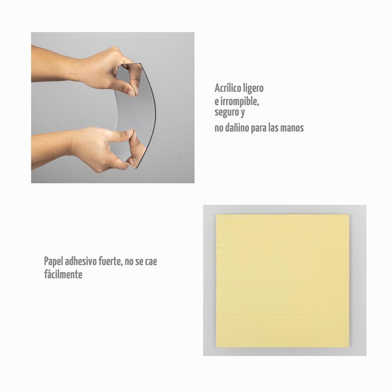 Espejo Adhesivo Pared 20x20cm, Espejos Adhesivos Puerta Armario Flexibles Sin Marco Decorativos Baño
