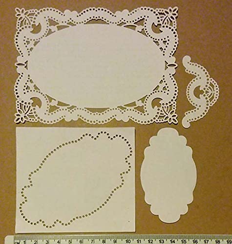 Set 8 Fustelle Rettangolari ZbFwmx Per Scrapbooking E Biglietti – Acciaio, Varie Misure