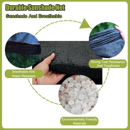 Garden Shade Cloth 97% UV Protection - Breathable Sun Block Netting for Outdoor Patio, Greenhouse, Dog Kennel & Chicken Coop (26.2 x 49.2 FT) - Image 2