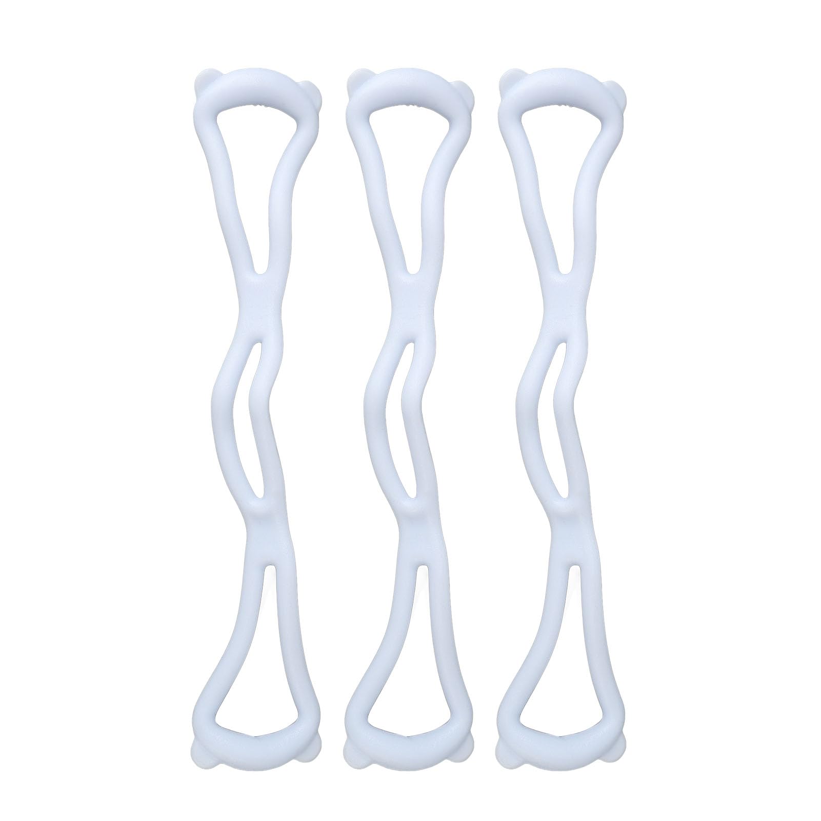 Set di 3 fasce elastiche per esercizi per le spalle blu, comode, portatili, antiscivolo, robuste, a 8 forme, per modellare il corpo a casa, in ufficio, in palestra, materiale TPR